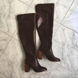 ®OVER THE KNEE-BROWN LEATHER BOOTS®